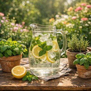 Read more about the article Kräuterlimonade selbst gemacht: Erfrischung aus dem Garten